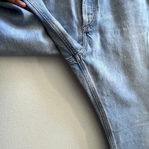 AGOLDE High Rise Straight Leg Blue Jeans Women's 25  Light Wash Distressed - Picture 9 of 13